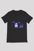 Daft Punk Siyah Unisex V Yaka Tişört