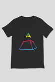 Daft Punk Siyah Unisex V Yaka Tişört