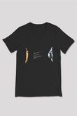 Daft Punk Siyah Unisex V Yaka Tişört