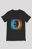 Daft Punk Siyah Unisex V Yaka Tişört