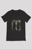 Daft Punk Siyah Unisex V Yaka Tişört T-Shirt