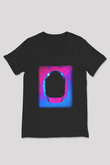 Daft Punk Siyah Unisex V Yaka Tişört T-Shirt