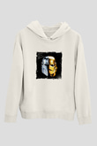 Daft PunkBaskılı Beyaz Hoodie