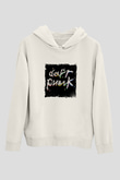 Daft PunkBaskılı Beyaz Hoodie