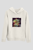 Daft PunkBaskılı Beyaz Hoodie