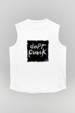 Daft PunkBaskılı Beyaz Kolsuz Tişört
