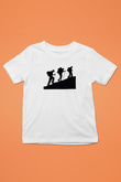 Dağcılık Baskılı Unisex Beyaz Çocuk Tişört - Tshirt
