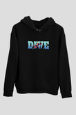 Dağcılık - Mountaineering Baskılı Unisex Siyah Hoodie