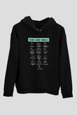 Dağcılık - Mountaineering Baskılı Unisex Siyah Hoodie