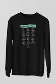 Dağcılık - Mountaineering Baskılı Unisex Siyah Sweatshirt