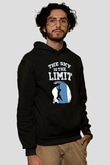 Dağcılık - Mountaineering Baskılı Unisex Siyah Hoodie