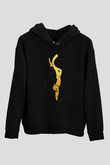 Dağcılık - Mountaineering Baskılı Unisex Siyah Hoodie