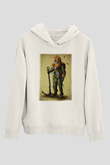 Dalgıç Beyaz Unisex Hoodie