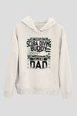 Dalgıç Beyaz Unisex Kapüşonlu Sweatshirt