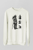 Dalgıç Beyaz Unisex Sweatshirt