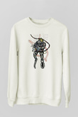 Dalgıç Beyaz Unisex Sweatshirt