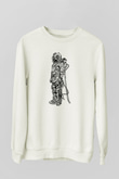 Dalgıç Beyaz Unisex Sweatshirt