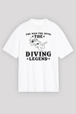 Dalgıç Beyaz Unisex Tişört T-Shirt - TişörtFabrikası