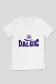 Dalgıç Beyaz Unisex V Yaka Tişört T-Shirt