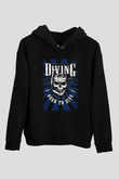 Dalgıç Siyah Unisex Kapüşonlu Sweatshirt