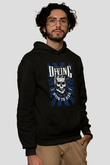Dalgıç Siyah Unisex Kapüşonlu Sweatshirt