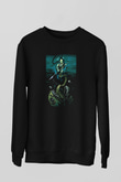 Dalgıç Siyah Unisex Sweatshirt
