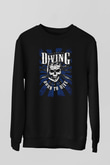 Dalgıç Siyah Unisex Sweatshirt