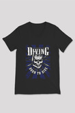 Dalgıç Siyah Unisex V Yaka Tişört