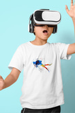 Dalgıçlık Baskılı Unisex Beyaz Çocuk Tişört - Tshirt
