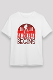 Dalgıçlık Baskılı Unisex Beyaz Tişört - Tshirt