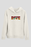 Dalgıçlık Baskılı Unisex Ekru Hoodie