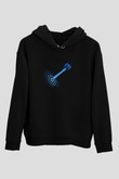Dalgıçlık - Mountaineering Baskılı Unisex Siyah Hoodie