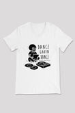 Dance Gavin Dance Beyaz Unisex V Yaka Tişört