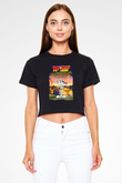 Danger Mouse Siyah   Crop Top Tişört