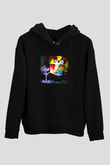 Danger Mouse Siyah Unisex Kapüşonlu Sweatshirt