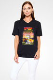 Danger Mouse Siyah Unisex  V Yaka Tişört