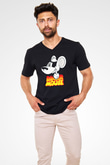 Danger Mouse Siyah Unisex  V Yaka Tişört