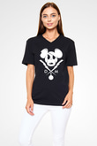 Danger Mouse Siyah Unisex  V Yaka Tişört