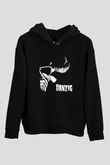 Danzig Baskılı Unisex Siyah Hoodie