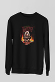 Danzig Baskılı Unisex Siyah Sweatshirt