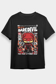 Dare Devil Baskılı Unisex Siyah Tişört