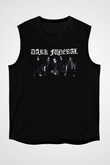 Dark Funeral Baskılı Unisex Siyah Kolsuz Tişört - Tshirt