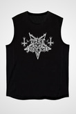 Dark Funeral Baskılı Unisex Siyah Kolsuz Tişört - Tshirt