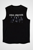 Dark Funeral Baskılı Unisex Siyah Kolsuz Tişört - Tshirt