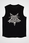 Dark Funeral Baskılı Unisex Siyah Kolsuz Tişört - Tshirt