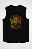 Dark Funeral Baskılı Unisex Siyah Kolsuz Tişört - Tshirt
