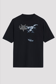 Dark Funeral Baskılı Unisex Siyah Oversize Tişört - Tshirt