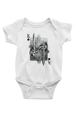 Dark Souls Baskılı Beyaz Unisex Bebek Body - Zıbın