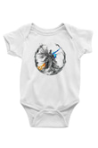 Dark Souls Baskılı Beyaz Unisex Bebek Body - Zıbın