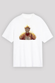 Dark Souls Baskılı Beyaz Unisex Oversize Tişört - Tshirt